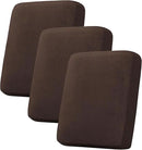 H.VERSAILTEX Velvet Stretch Couch Cushion Cover Plush Cushion Slipcover for Chair Loveseat Sofa Cushion Furniture Protector Seat Cushion Sofa Cover (3 Piece Sofa Cushion Covers, Brown Striped) by CozyNest Decor