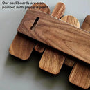Wall Mounted Piano Key Hanger | Flip Style Hook | Entrance Wall Art Hook, Made of Oak Wood (3 Times Painted, 4 Times Polished) (Arc Beech, 6Hooks) by CozyNest Decor