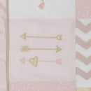 Lambs & Ivy Baby Love Pink/Gold Girl Heart 4 Piece Crib Bedding Set by TinyTreasures Baby Boutique