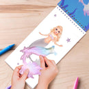 Sticker Dress up Mermaid - Sticker Activity Book for Kids. Learn Girls Fashion Design for Mermaid with Stickers and Guides for Kids 5 and up. Little Designer Creativity Book by TinyTreasures Baby Boutique