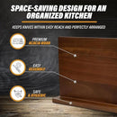 YeloIris Wooden Magnetic Knife Holder - Dual - Sided Stand with Enhanced Magnets for Multifunctional Kitchen Knife Storage - Stylish, Durable, and Strong (Knives Not Included) - 12" x 9" - 3.48 lbs by CozyNest Decor