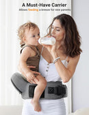 besrey Toddler Hip Carrier - Side Baby Carrier, Up to 44lb, Dad Infant Carrier Hipseat (Grey) by TinyTreasures Baby Boutique