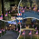 4th of July Decorations Outdoor Solar Lights, 2 Pack Red White and Blue Star Lights for National Day with American Flag, 2 Modes Waterproof Solar Patriotic Light for Independence Memory Day Yard Path by GreenHaven Gardens