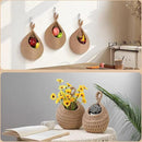 AARAINBOW Boho Wall Hanging Baskets for Kitchen Storage, Fruit Woven Wall Basket 9 Pcs, Hanging Vegetable and Onion Storage with 24 Hooks （Brown） by CozyNest Decor