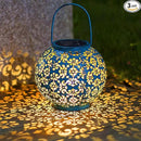 Homeimpro Solar Big Lantern Outdoor Waterproof Garden Gifts Mom, Metal Table Lights for Patio, Yard Art, Mothers Day Bithday Gifts for Women Men(1Pack, Teal Blue) by GreenHaven Gardens