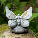 Garden Statue Butterfly,Solar Butterfly Decor for Outdoor,Resin Butterflies Figurine with Solar Light for Patio,Balcony,Yard,Lawn Ornament,Perfect Garden Gift by GreenHaven Gardens