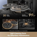 DREAME L40s Ultra Robot Vacuum and Mop, Auto-Empty, Mop Self-Cleaning, 1,9000Pa Suction, 100% Detangling DuoBrush, Extending Mops and Side Brush, 40mm Obstacle Clearing, App & Voice Control (Black) by CozyNest Decor