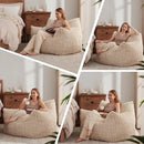Giant Bean Bag Chairs for Adults Teens, Large Bean Bag Sofa Chairs with Filling Comfy Fuzzy BeanBag Chair with Armrests for Bedroom Living Room Reading by CozyNest Decor