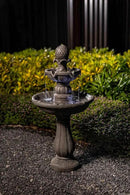 Outdoor Water Fountain –42.2 in. Tall Large Floor-Standing Outside Fountains with 3 Tier Elegant Waterfall Feature for Garden, Yard, Patio, Home Decor (Grey) by GreenHaven Gardens