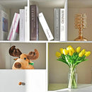 Mandy's Artificial Tulips 20 Stems Yellow PU Faux Flowers for Wedding Home Decor 13.5 Inch by CozyNest Decor