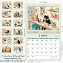 GuassLee Cat Vertical Wall Calendar 2025, 19-Months Art Hanging Wall Calendar Jun. 2025 to Dec. 2026, 14" x 23" Cute Cat Kitten Monthly Planner with Thick Paper for Office Home Decor Organizing by TinyTreasures Baby Boutique