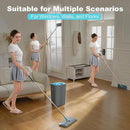JOYMOOP Mop and Bucket Set with Wringer, Mops for Floor Cleaning, Wall Mop Cleaner with Long Handle, with 6 Reusable Microfiber Mop Pads - Grey+Cyan Blue by CozyNest Decor