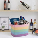 OIAHOMY Storage Basket, Woven Baskets for Storage, Cotton Rope Basket for toys,Towel Baskets for Bathroom - Pack of 3, Rainbow Pastel by CozyNest Decor