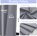 Simplebrand Ava Silver Grey Blackout Curtains for Bedroom 63 Inch Length 2 Panels, Solid Thermal Insulated Energy Saving Rod Pocket Window Treatment Curtains Blackout Drapes, W40 x L63 Inch, Silver by TinyTreasures Baby Boutique