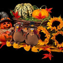 Ogrmar 2 Pack Stuffed Turkey Couple Doll Thanksgiving Tabletop Decoration Exquisite Handmade Turkey Doll Kit for Autumn Fall Thanksgiving Home Decor by CozyNest Decor
