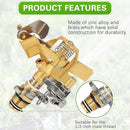 1/2 Inch Brass Sprinklers Head,Heavy Duty Water Sprinkler for Yard with 360 Degree Large Area Coverage Irrigation, Adjustable Impact Sprinklers Head Nozzle for Grass Patio Garden Irrigation by GreenHaven Gardens