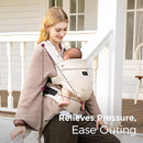 Momcozy Baby Carrier with Natural Cotton Linen, Built to Last, Ergonomic Design, 7-44lbs for Infant and Toddler, Lightweight and Comfortable, Hands-Free for Moms&Dads, Light Amber by TinyTreasures Baby Boutique