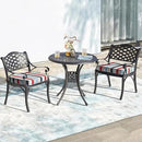 LVTXIII Patio Chair Cushions 22"x22"x3", Water-Repellent Outdoor Seat Cushions for Patio Furniture, Square Chair Pads with Ties for Home Garden Decoration, Set of 2, Stripe Red Blue by GreenHaven Gardens