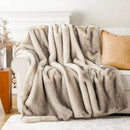 BATTILO HOME Luxury Fluffy Faux Fur Throw Blanket, Cozy Warm Fur Blanket for Couch Sofa, Plush Fuzzy Fur Throws with Long Pile & Brushed Tips, 60"x80" by CozyNest Decor