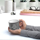 DISCOUNT PROMOS Custom Ceramic Campfire Coffee Mugs 13 oz. Set of 10, Personalized Bulk Pack - Perfect for Tea, Espresso, Cappuccino, Hot Cocoa - Grey by TinyTreasures Baby Boutique