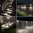 Pearlstar Solar Deck Lights - 16 Waterproof LED Solar Step Lights for Deck, Stairs, Yard, Patio, and Pathway (White, Black) by GreenHaven Gardens