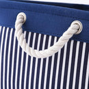 TcaFmac Storage Basket for Organizing - Large 4 Pack Foldable Storage Bins Baskets for Shelves with Ropes, Fabric Storage Cubes for Cloth Toy Gift Kids (Navy & White 16x12x8 inch) by TinyTreasures Baby Boutique
