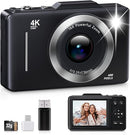 Digital Camera, FHD 1080P Kids Camera Digital with 16x Zoom Anti Shake, 32GB Card, 4K 48MP Portable Compact Point and Shoot Cameras, Vintage Small Camera for Teens Beginner Kids Present by TinyTreasures Baby Boutique