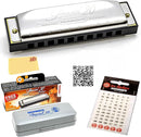 Hohner Special 20 Harmonica - Key of E Flat Bundle with Carrying Case, Key Stickers, Harmonica Beginner Online Manual, and Austin Bazaar Polishing Cloth by TinyTreasures Baby Boutique