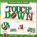 COCHIE Metal Football Touchdown Sign, Green Super Football Bowl Game Tailgate Party Decorations for Home, Office, Shelf, Mantel, Indoor, Touch Down Table Toppers Decor (Superbowl) by CozyNest Decor