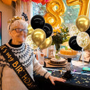 TONIFUL 4 Set Black Gold Balloon Centerpieces for Table,Balloon Stand Kit for Black Gold Party Decor 40th 50th 60th 70th Birthday Decorations Halloween Anniversary Graduation Decorations 2025 by TinyTreasures Baby Boutique