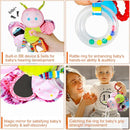 Baby Stroller Toy and Car Seat Toy for Infant with Teether Hanging Rattle Toys Clip on Stroller Toy Soft Plush Baby Toys for Boys and Girls 3-12 Months by TinyTreasures Baby Boutique