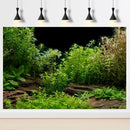 Aquarium Background Underwater Green Grass Leaves Stone Aquarium Backdrop Vivid and Fresh Green Aquatic Plant Stone River Bed and Lake Fish Tank Background Decor Vinyl 72x24in by GreenHaven Gardens