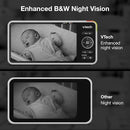 VTech Smart WiFi Baby Monitor, 2K CMOS Sensor Camera, 5.5-inch HD IPS Screen, Clear Infrared Night Vision, Pan-Tilt, 24x Zoom, 2-Way Talk, Multi-Color Night Light, Soothing, Free App: Smart HD Plus by TinyTreasures Baby Boutique