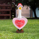 Valentines Goose Outfit Heart Porch Goose Clothes Pink Valentine Outfits for 23" H Statue, Concrete Cement Costume Outdoor Patio Yard Lawn Art Decoration by GreenHaven Gardens
