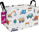 Rectangular Storage Basket Fabric Organizer Bin for Toys,Books,Clothes,Gifts,Pets-Perfect for Home,Office,Nursery,Dorm,Shelf(Rec-Vehicles) by TinyTreasures Baby Boutique