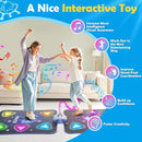 Large Double Electronic Dance Mats, Dance Pad with LED Light & Wireless Bluetooth, Music Dance Toy with 6 Game Modes, Challenge Game for Single & Double Players, Dance Mat Toy for 3-12 Year Old Girls by TinyTreasures Baby Boutique