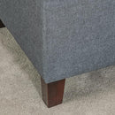 Adeco Chest and Footrest-Square Seat Storage Bench Ottoman, Gray by CozyNest Decor
