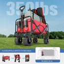 Beach Wagon with Big Wheels for Sand,Collapsible Folding All Terrain Utility Wagons Carts Foldable with Brakes for Sand Camping Sports Outdoor. by GreenHaven Gardens