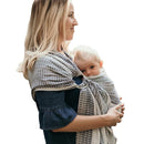 Hip Baby Wrap Ring Sling Baby Carrier for Infants and Toddlers - 100% Soft Cotton Baby Wraps Carrier for Babies 8-35 lbs - Perfect Baby Shower Gifts Moms and Dads - Nursing Cover (Moon Honeycomb) by TinyTreasures Baby Boutique