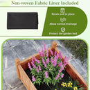 HAPPYGRILL Raised Garden Bed, Wood Elevated Flower Box with 8 Drain Holes, Liner, for Flowers, Vegetables, Herbs, Fruits, Outdoor Planter Box for Backyard, Garden, Lawn, 89" x 23.5" x 16" by GreenHaven Gardens