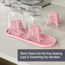 NiHome Silicone Water Bottle Drying Racks Set of 3 with Drip Tray,Cheese Style for Faster Drying,Bottle Dryer Racks Fit for Stanley YETI Cups Owala Sports Bottle Baby Bottle Thermoses Mugs by TinyTreasures Baby Boutique