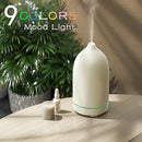 Essential Oil Diffusers,Handmade Ceramic Aromatherapy Diffuser for Room and 9 Colors Night Light for Home,Auto-Off (White) by TinyTreasures Baby Boutique