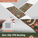 BEQHAUSE Dirt Trapper Door Mat 32" x 48", Non-Slip Entryway Rugs Washable, Floor Mat Stain Resistant and Absorbent Welcome Mat for Front Back Door, Muddy Wet Shoes & Paws, Boho Geometric Floral by CozyNest Decor
