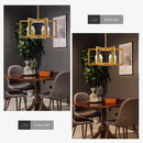 Modern Farmhouse Gold Chandeliers for Dining Room, 6-Light Industrial Metal Chandeliers Geometric Pendant Lights Kitchen Island for Entryway Stairway Foyer Hallway by CozyNest Decor