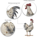 TERESA'S Collections Farmhouse Metal Rooster Garden Statues Decor, 15 Inch Rustic Outdoor Chicken Sculpture Figurines Yard Art for Farm Patio Lawn Kitchen Decorations,Spring Decor, Gift for Mom by GreenHaven Gardens