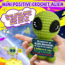 Cool Alien Decor Inspirational Gifts for Boys Girls Friends Positive Animal Crochet Alien for Daily Encouragement Self Affirmation Son Daughter UFO Geeky Decor by CozyNest Decor