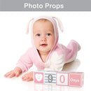 I'm Solid Wood Monthly Weekly Yearly Milestone Age Blocks, Newborn Gifts & Keepsakes for Picture Props (4 Pcs/Pink) by TinyTreasures Baby Boutique