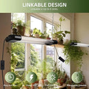 18inch 2 Pack LED Grow Lights - Linkable Grow Lights for Indoor Plants, Full Spectrum Plant Lights Plug and Hanging Design with On/Off Switch Hanging Grow Light from seedling to Flowering, Black by GreenHaven Gardens
