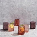 Hobnail Drinking Glasses, Venus Colors Beaded Tumbler | Set of 6 by The Wine Savant