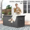 Domi 150-Gallon Outdoor Storage Box – Waterproof, Lockable Storage Cabinet for Patio Furniture, Garden Tools & Pool Supplies – Large Metal Storage for Cushions, Toys & More by GreenHaven Gardens